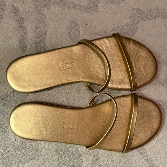 TKEES Gold Gemma Women's Sandals Size 7 - Picture 2 of 12